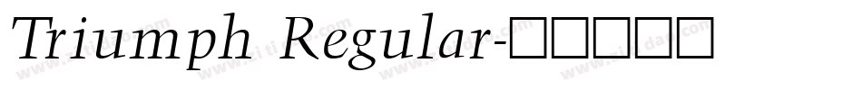 Triumph Regular字体转换
